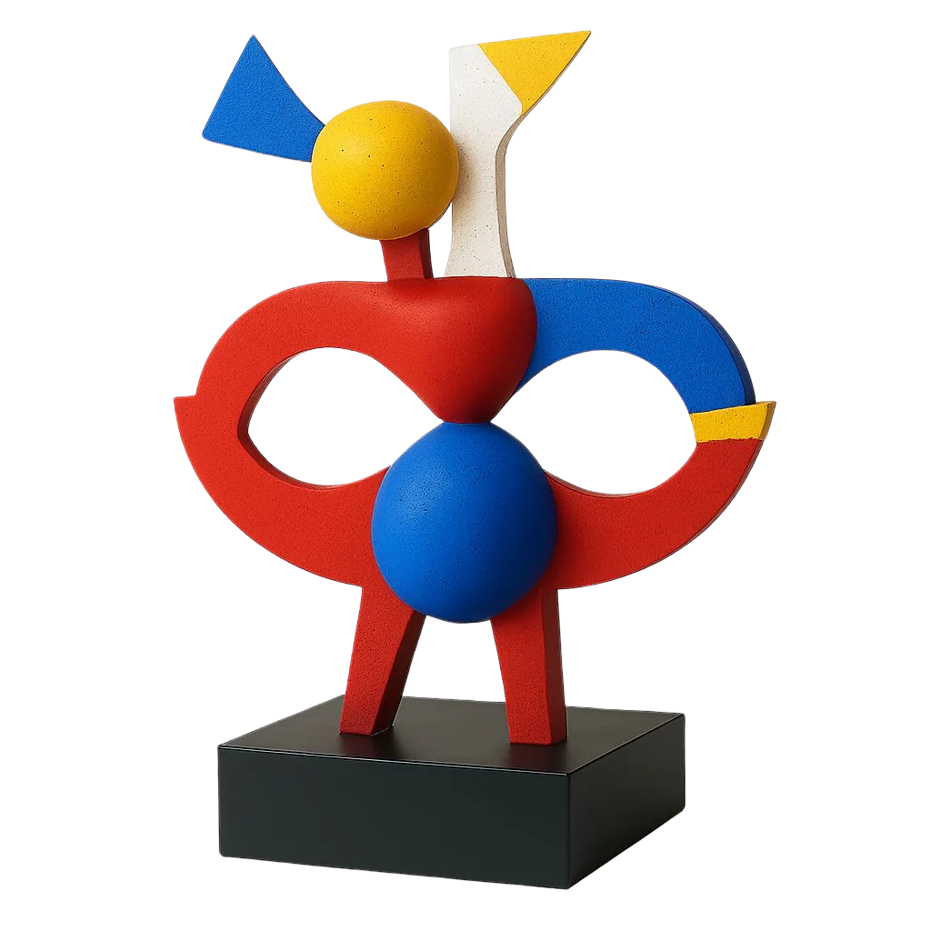 Sculpture Za'mu, résine peinte à la main, SculptLab