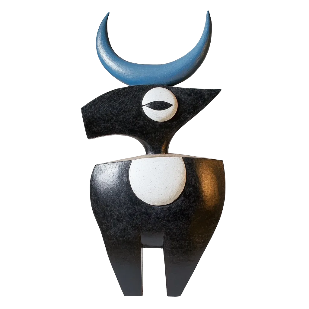 Sculpture Enigma, résine peinte à la main, SculptLab